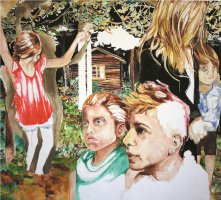 Anna Borowy  Hänsel und Gretel, 2009  180 x 200 cm  Öl auf Leinwand  Courtesy Janine Bean Gallery